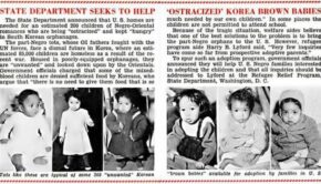 Clipping from a 1955 Jet Magazine ad featuring mixed race Korean Black children