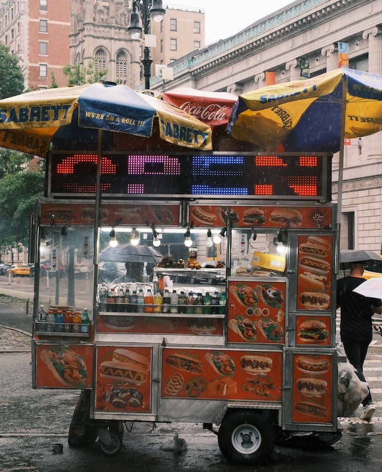 Hot dog stand in NYC